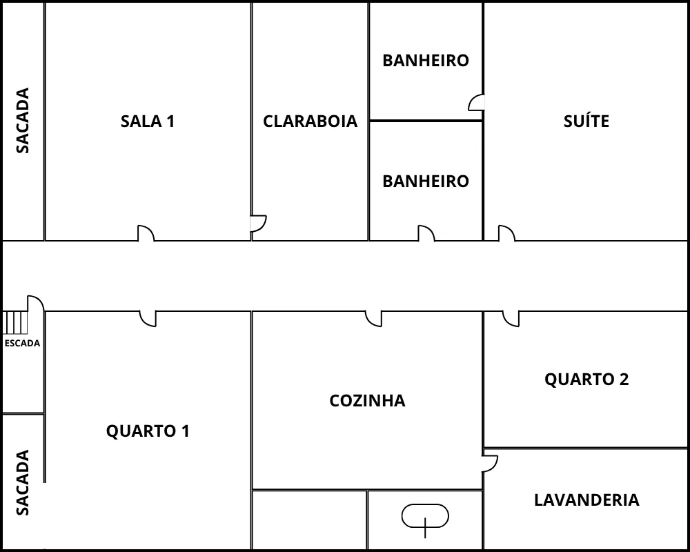 Planta original do imóvel real usado como exemplo no projeto